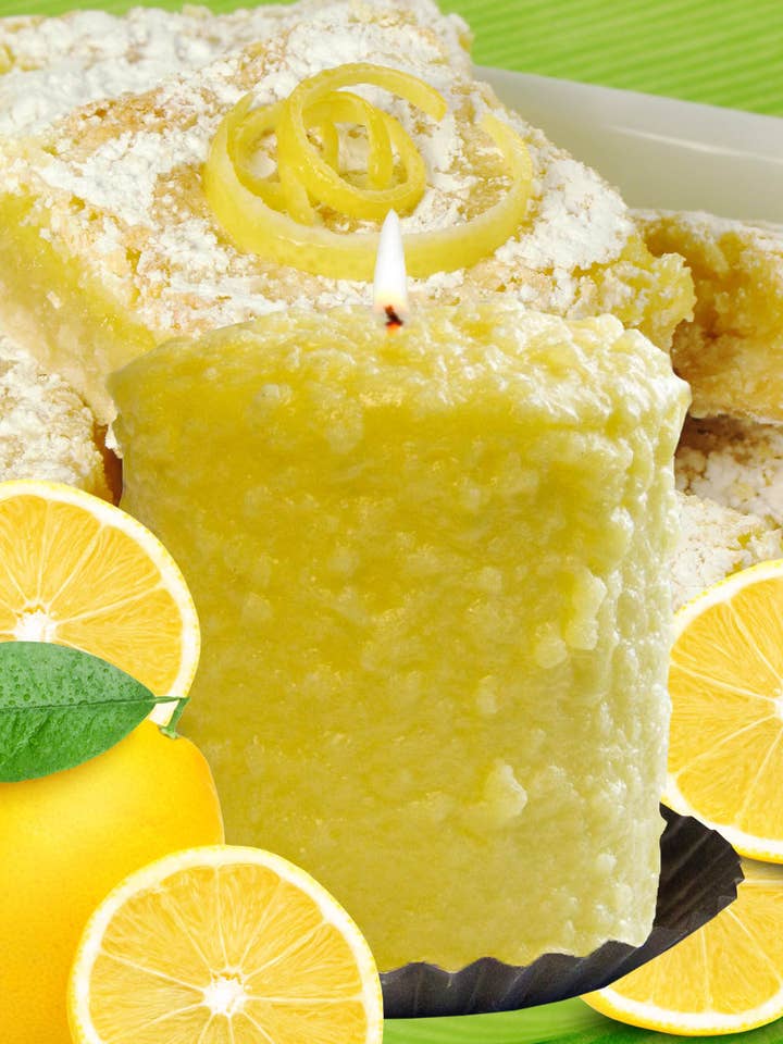 Lemon Bliss Hearth Candle for wholesale by Warm Glow Candle Company