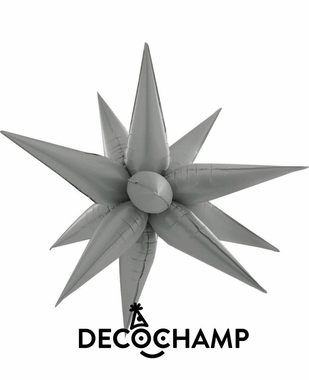 THE BALLOON HUB - Wholesale Balloon - DecoChamp Starburst 3D Foil Balloon - 26 in. (Choose Color)20