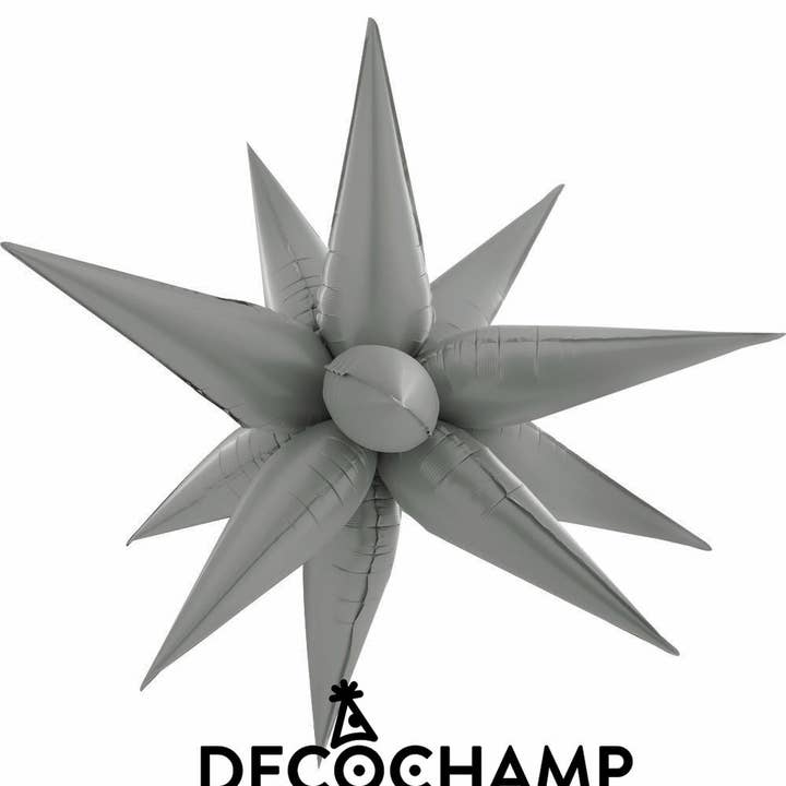 THE BALLOON HUB - Wholesale Balloon - DecoChamp Starburst 3D Foil Balloon - 26 in. (Choose Color)20