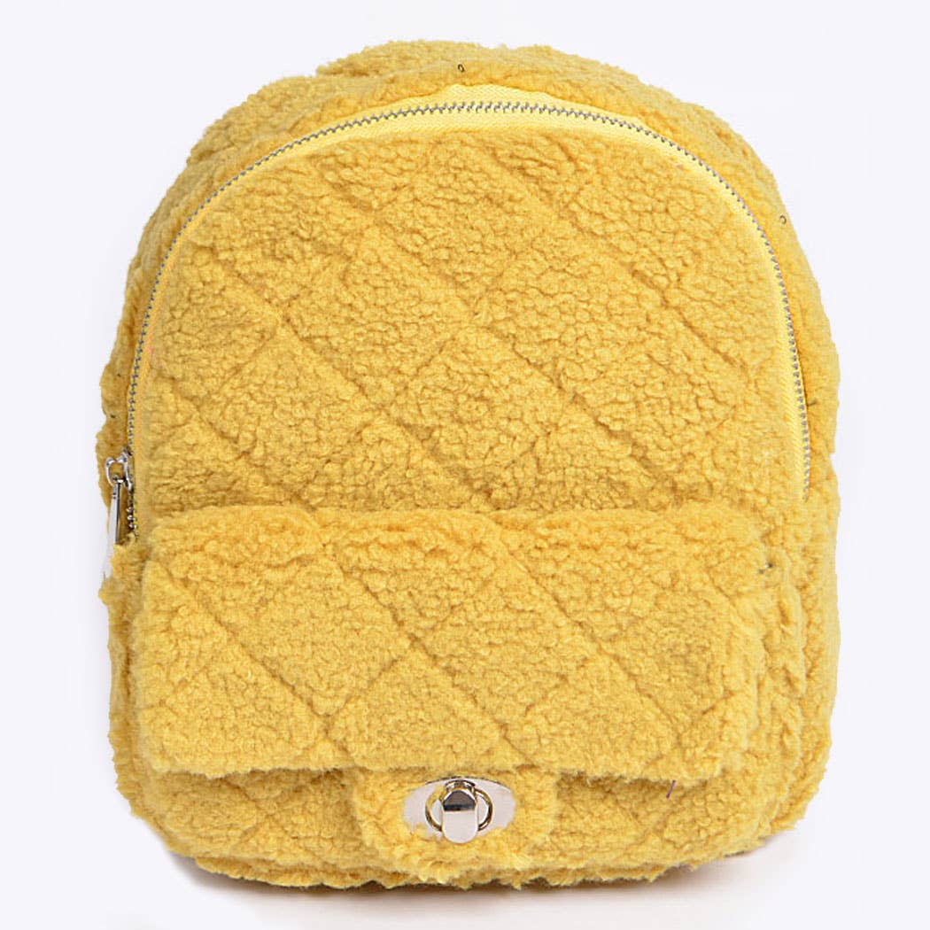 3AM BY H&D ACCESSORIES - Wholesale Backpack - Women's - Fluffy Flap Zipper Backpack7