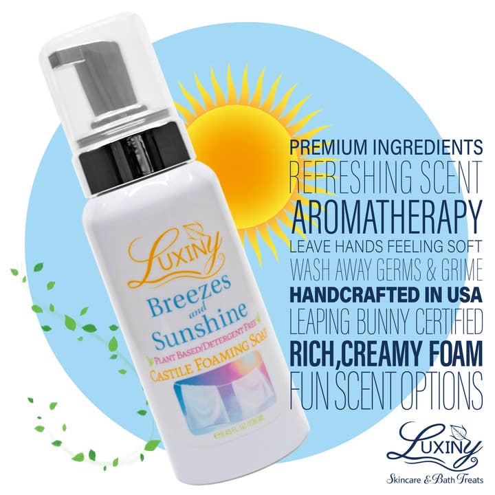 Luxiny Products - Luxurious Bath and Body - Wholesale Hand soap/wash - Castile Foaming Hand Soap | Eco-Friendly| Breezes & Sunshine2