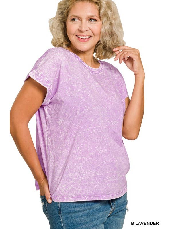 Vanilla Monkey - Vente Haut en maille – femme - T-shirt à manches courtes pliées, col rond, effet froissé Plus11