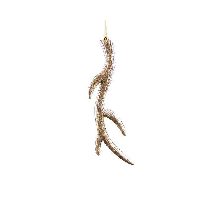 8.65" Glitter Gold Antler for wholesale by Decor N Beyond