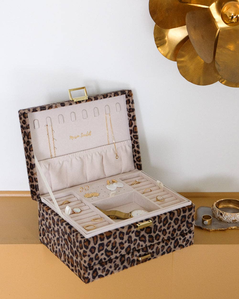 Leopard Denise smyckeskrin med leopardmönster för wholesale på Faire5