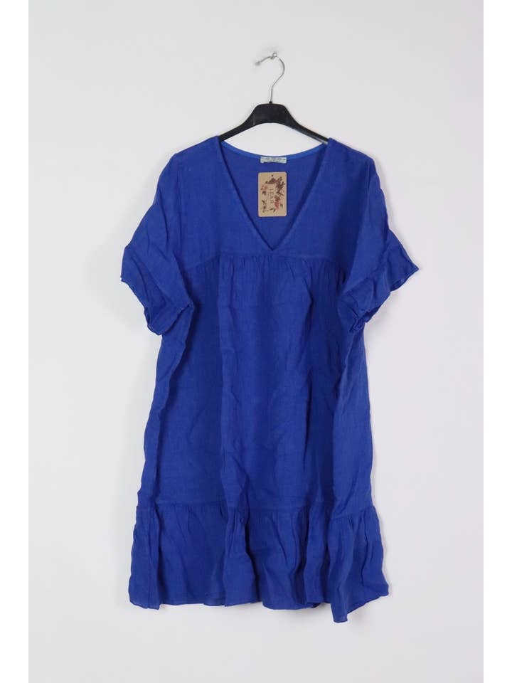 LÉA & LUC - Wholesale Dress - Women's - Short dress in 100% linen REF.1885/126