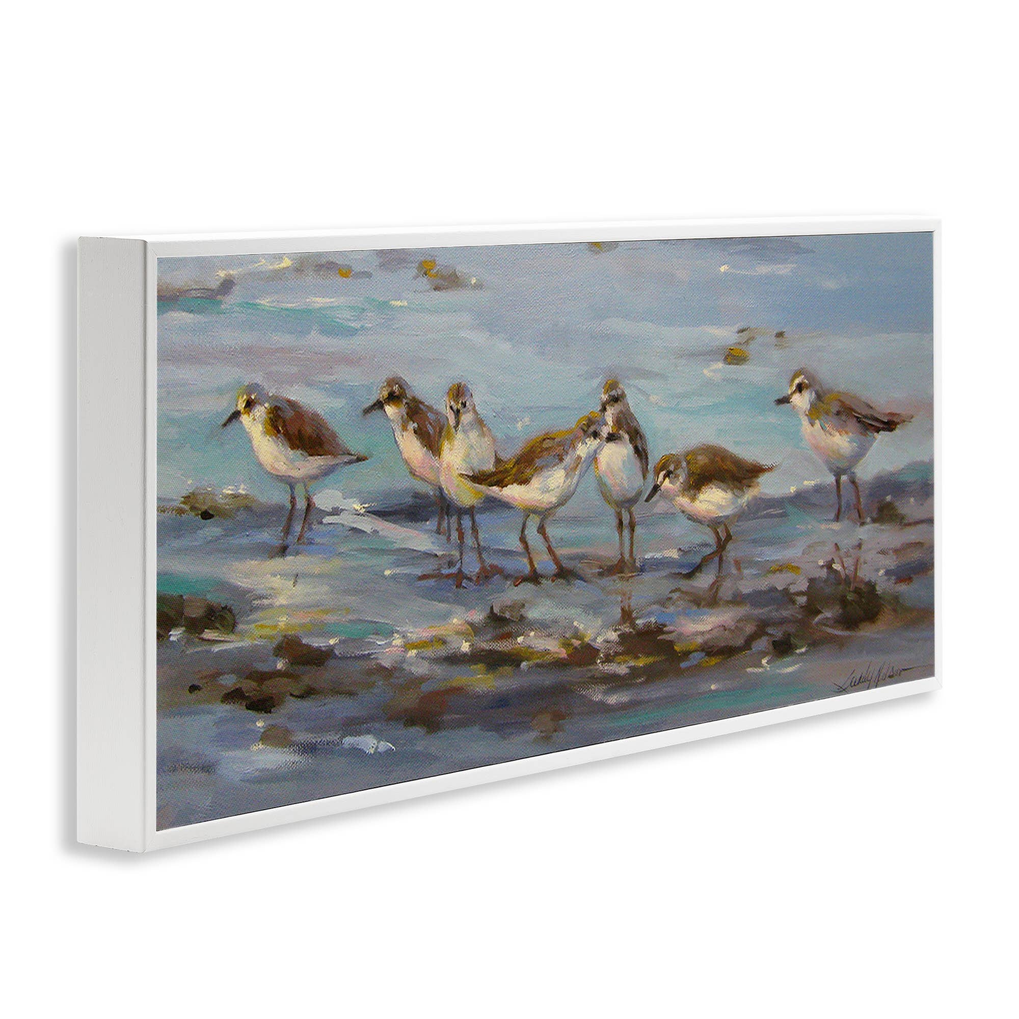 Stupell Industries - Wholesale Wall Sign - Sandpiper Flock on Shore - Framed Wall Art15