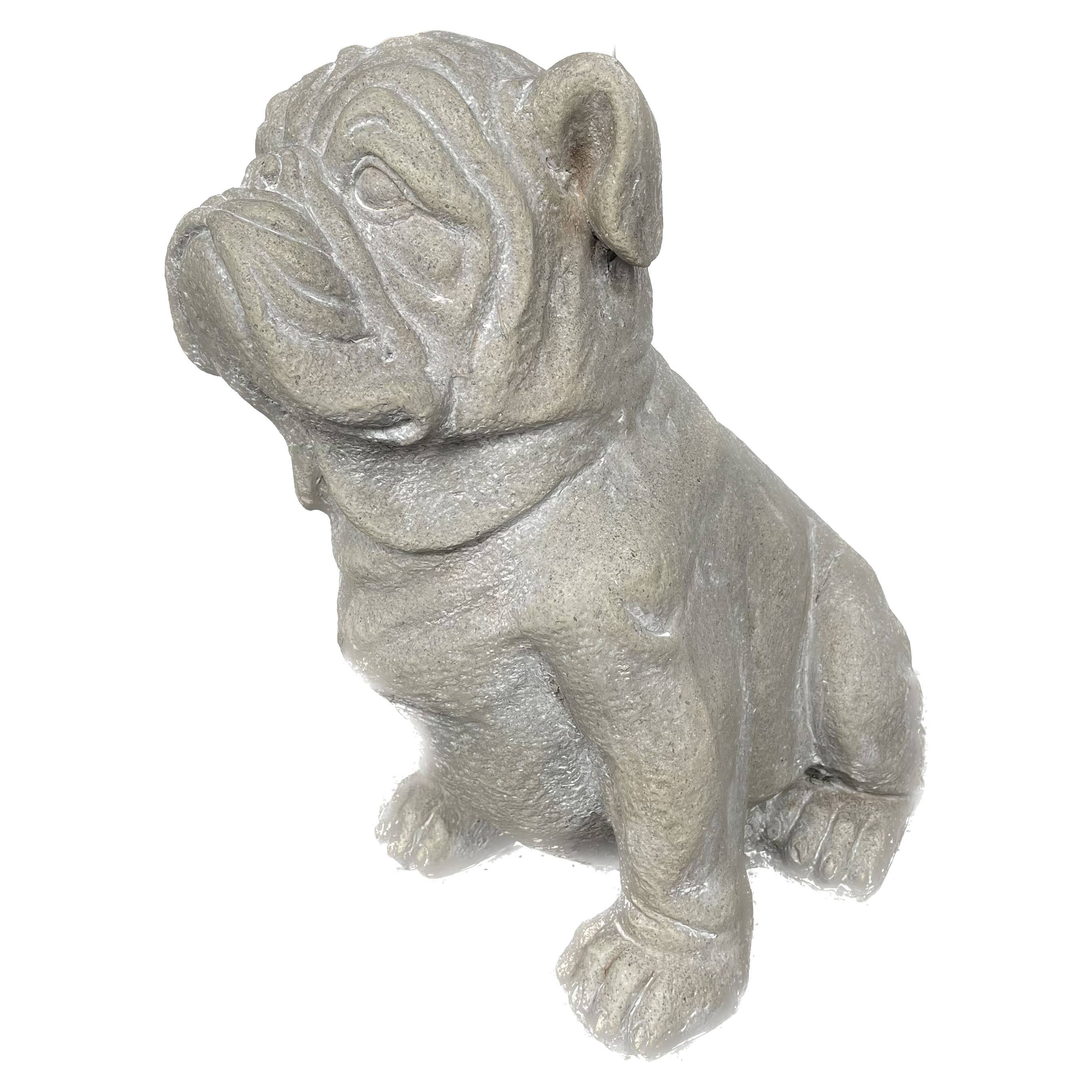 Galt International Company - Wholesale Outdoor Ornament/Decor - Sitting Bulldog Garden
 Resin Statue 16"10