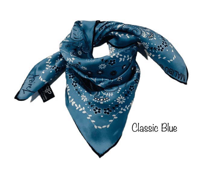 Malibu & Beyond Co /LENNOX MODE - Vendita all'ingrosso Bandana - Donna - Iconico bandana vintage americano in seta di gelso 100%!7