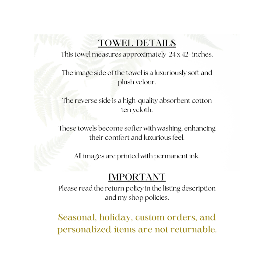 Fernville Creations - Vente Serviettes de bain - Serviette de bain de vacances Highland Cow : Velours pelucheux et éponge de coton1