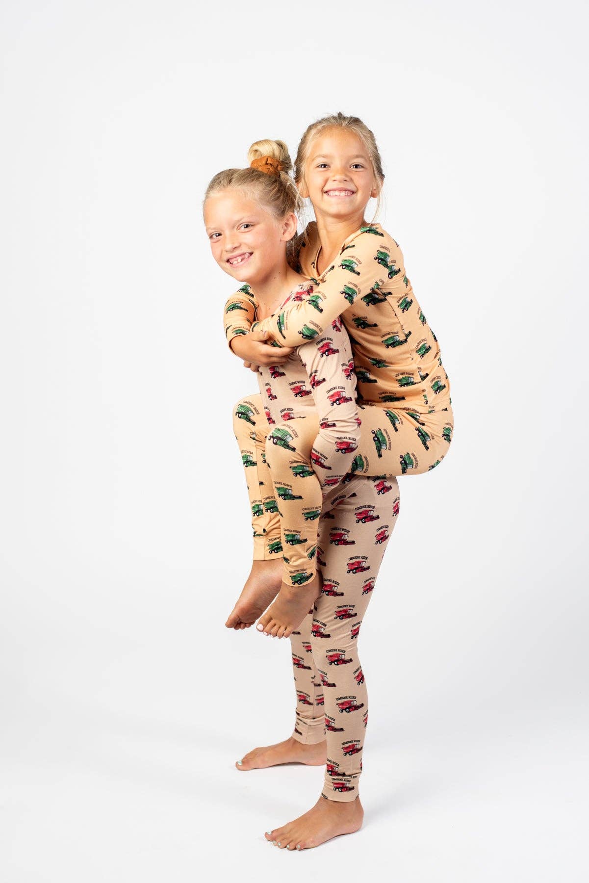 American Farm Company - Wholesale Sleepwear Set - Kids - Green Combine Rider Toddler/Youth Bamboo Pajama Set9