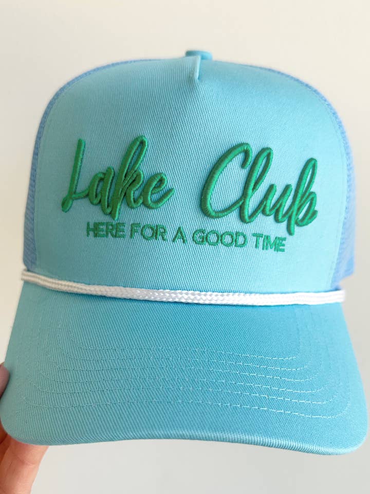 Lake Club Here For A Good Time Vintage Trucker Hat for wholesale by Social Statement