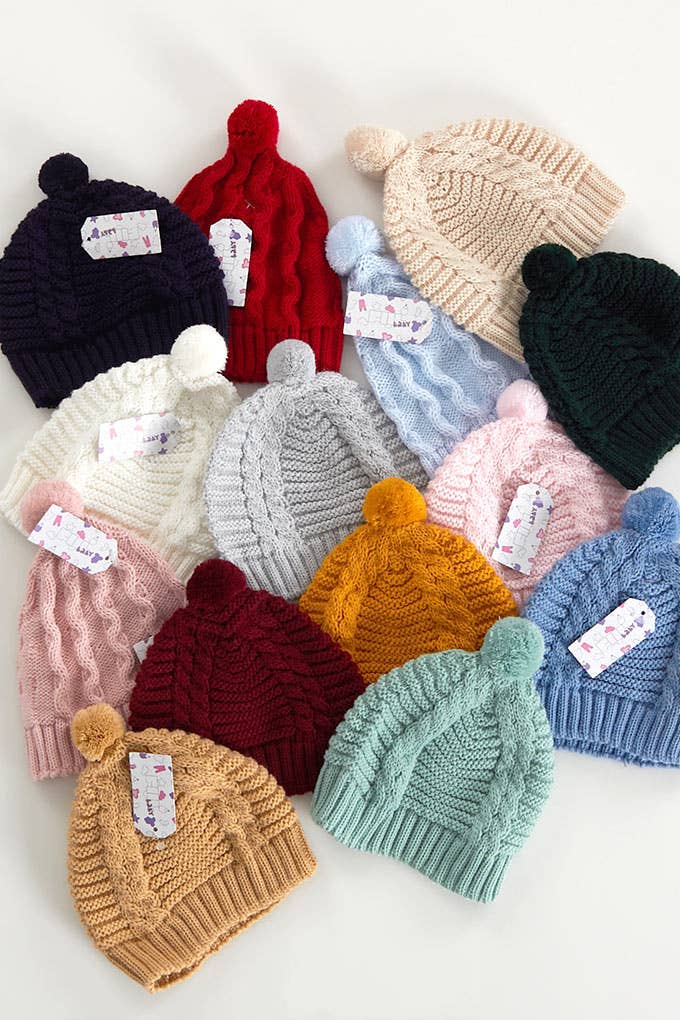 Amorim Gerações, LDA - Wholesale Newborn/Knit Hat - Baby - Knitting Braid Beanie 522