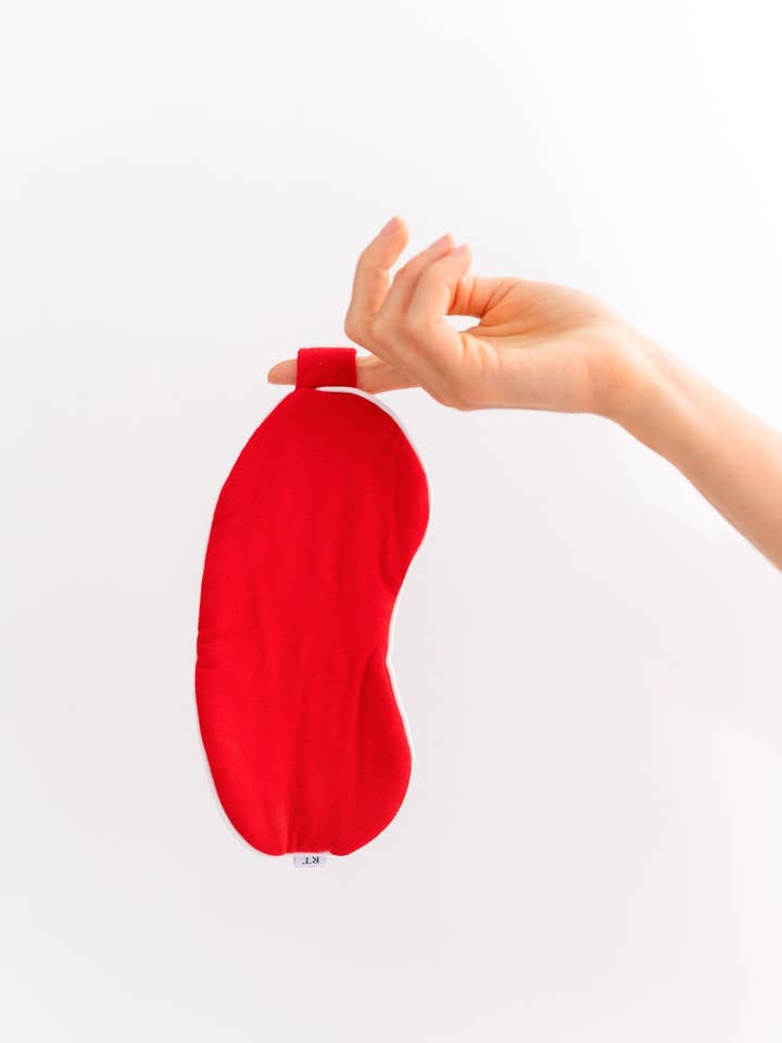 The Late Nighter Sleep Mask - Holiday Red for wholesale by Riot Theory