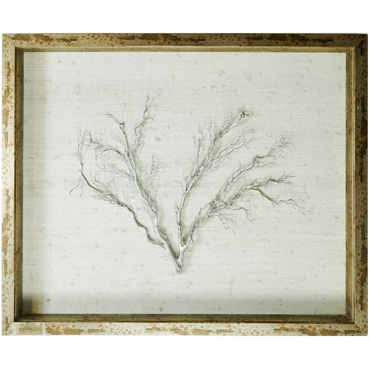 Boîte à ombres Sealife, blanc/argent pour la vente par Jamie Dietrich Designs