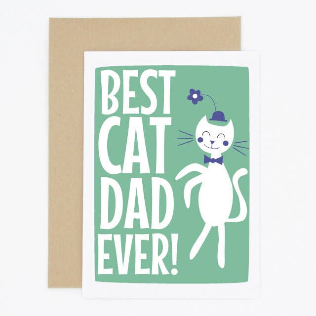 Carte de fête des pères Best Cat Dad pour la vente par Madame Annie et Fils