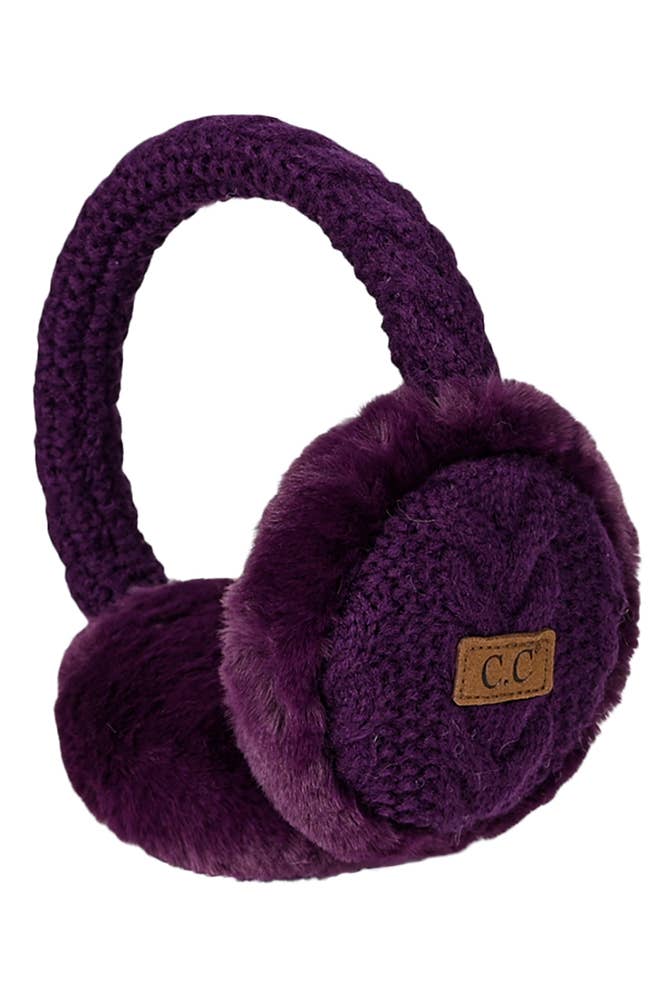 Hana - Venta al por mayor Orejeras - Mujer - Orejeras de piel tejida C.C Cable3