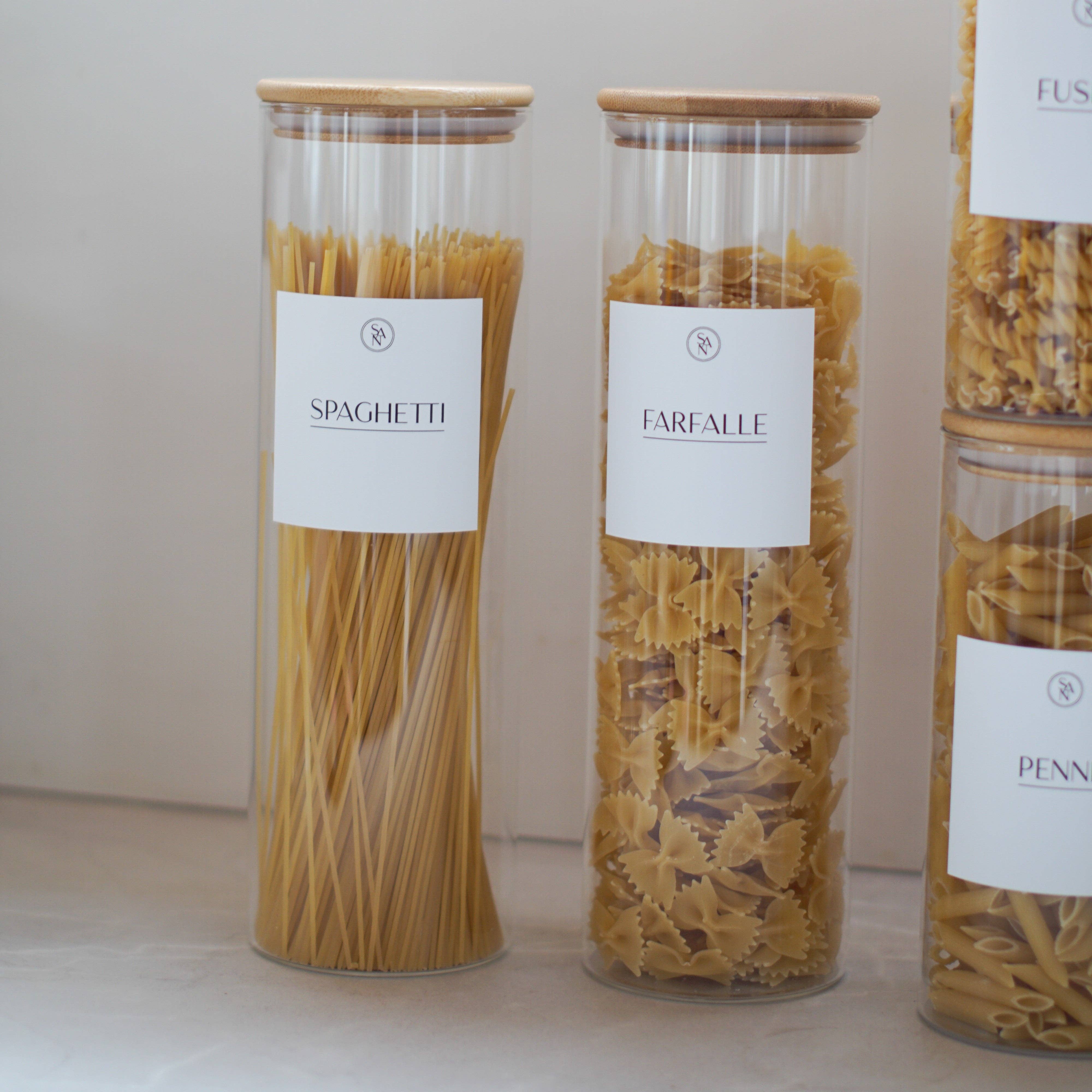 So At Nature - Wholesale Food Storage Container - Pasta Pantry Set - 4 Airtight Jars with Waterproof Labels11