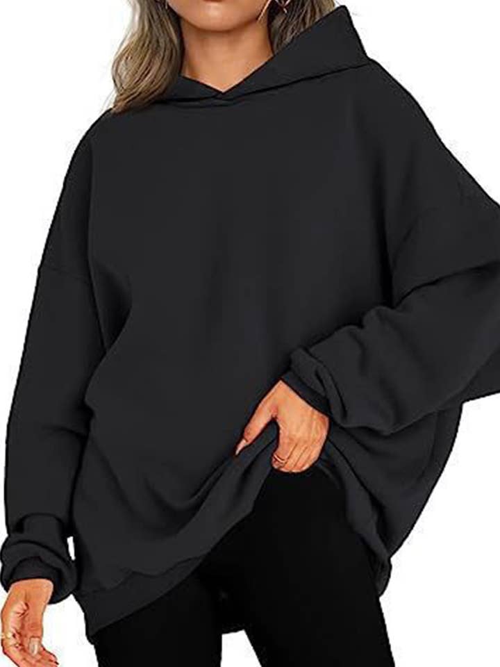 Lovenne - Wholesale Hoodie - Women's - Oversized loose fleece hooded sweatshirt39