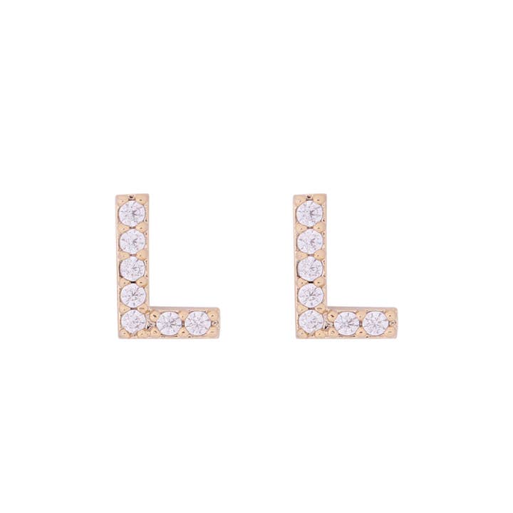 MYS Wholesale Inc - Wholesale Stud/Post Earrings - Cubic Zirconia Initial Earrings21