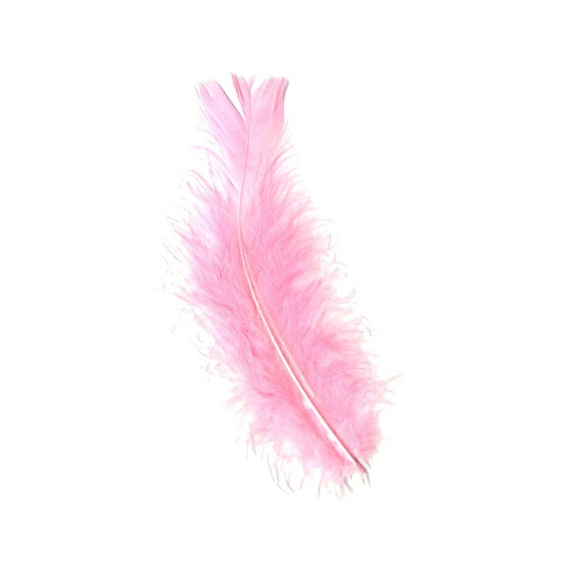 Zucker Feather Products - Wholesale Feathers - Loose Turkey Flats Dyed Feathers-Candy Pink0