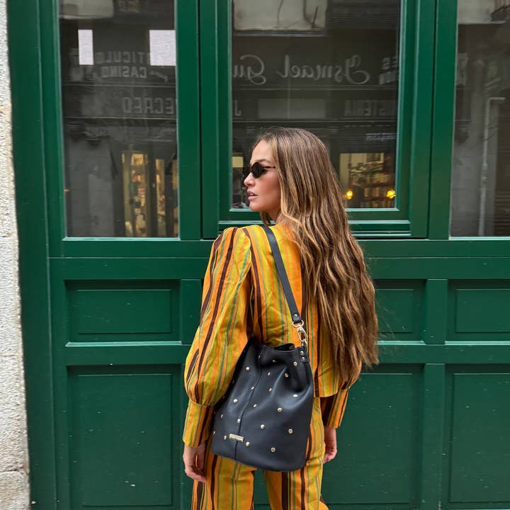 JULIETA black studded candy box for wholesale by THE CODE