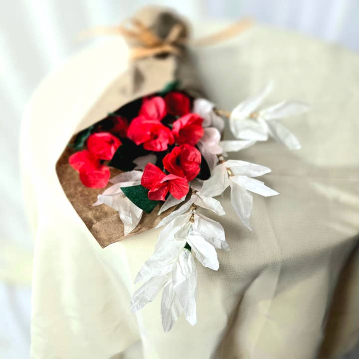 Christmas leafy Paper Market Bouquet for wholesale by Beautiful Things By Bec