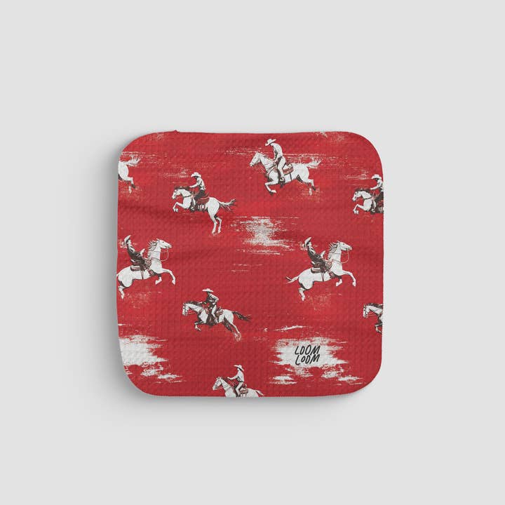 Loom Loom - Wholesale Dishcloth - Dashing Cowboys Dishcloth