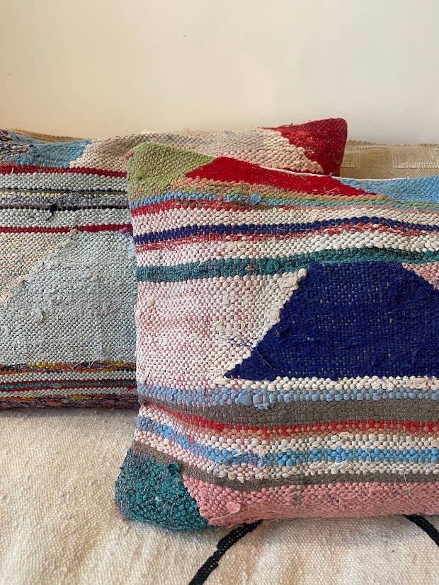 NOMAD BY LIV - Wholesale Throw/Decorative Pillow - Handmade Boucherouite Cushion - cover, colorful11