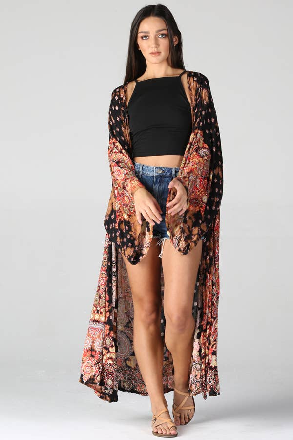 ANGIE - Wholesale Kimono - Women's - BJ664-W702 BLEACH TIE DYE PRINTED DUSTER KIMONO17