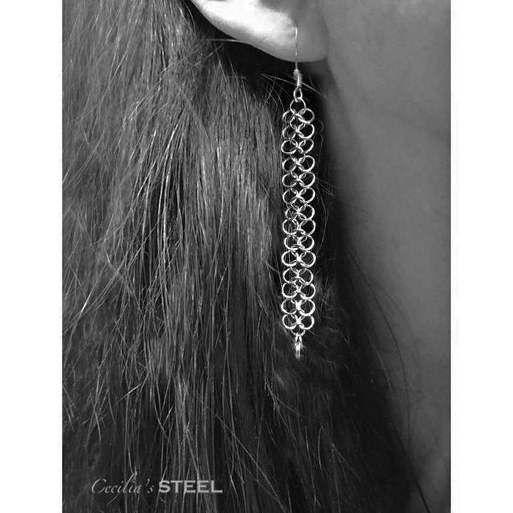 Cecilia's Steel - Wholesale Dangle Earrings - Elegance Earrings - Narrow2