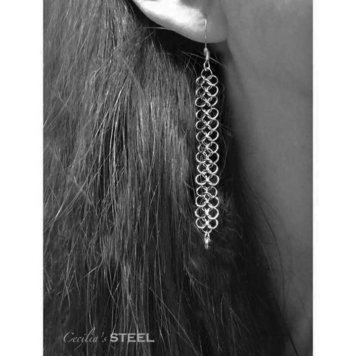 Cecilia's Steel - Wholesale Dangle Earrings - Elegance Earrings - Narrow2