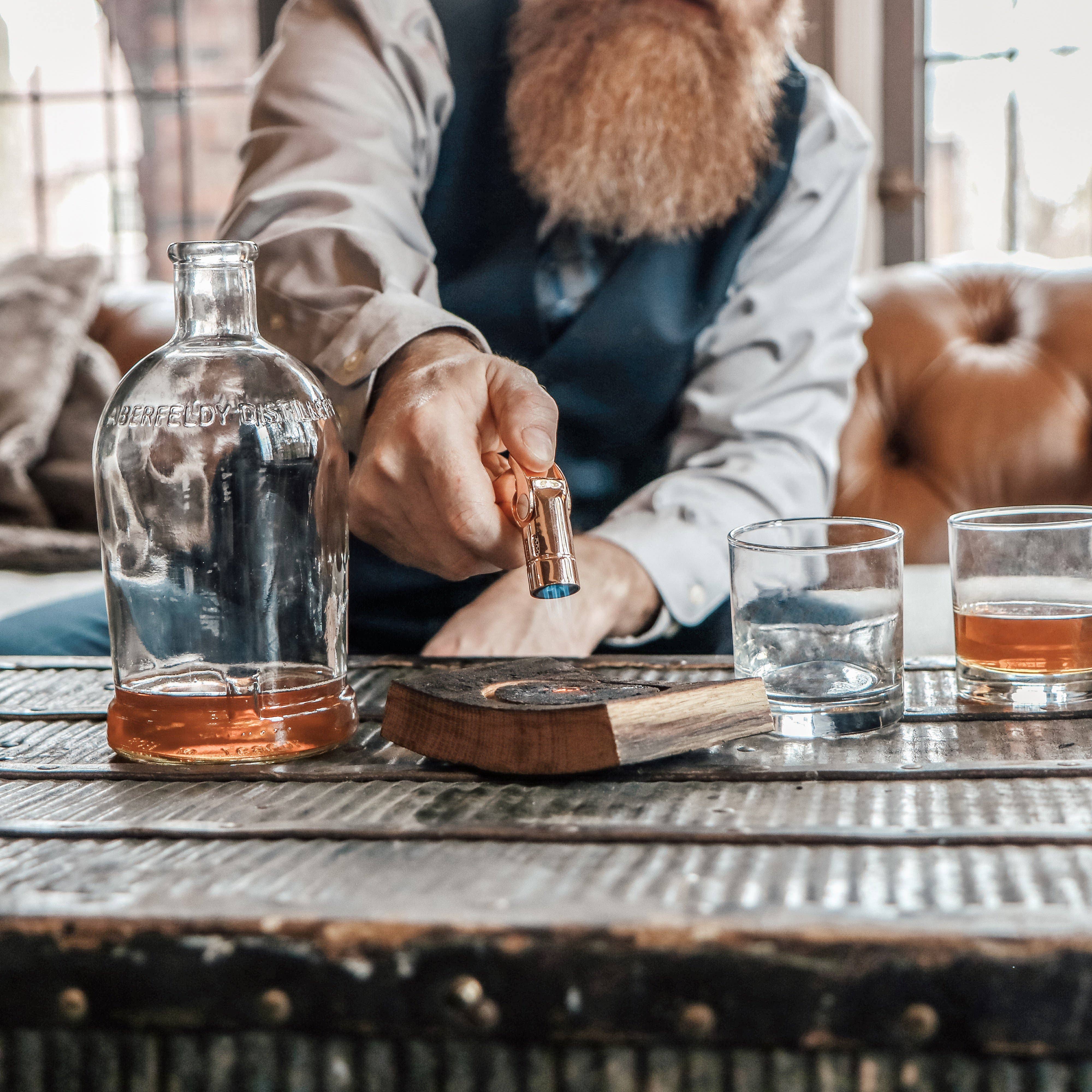 Motor City Barrels - Wholesale Cocktail/Liquor Glass - Aroma Series Whiskey Barrel Wood Smoked Cocktail Gift Set4