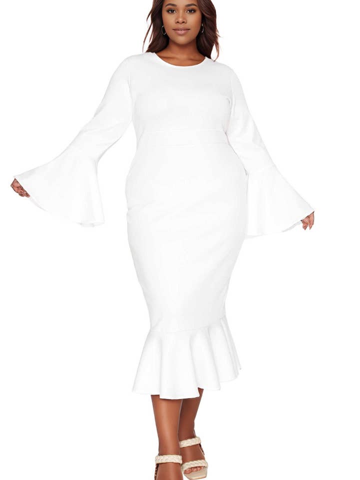 Sabrina Mermaid Hem Dress for wholesale by J2 FASHION