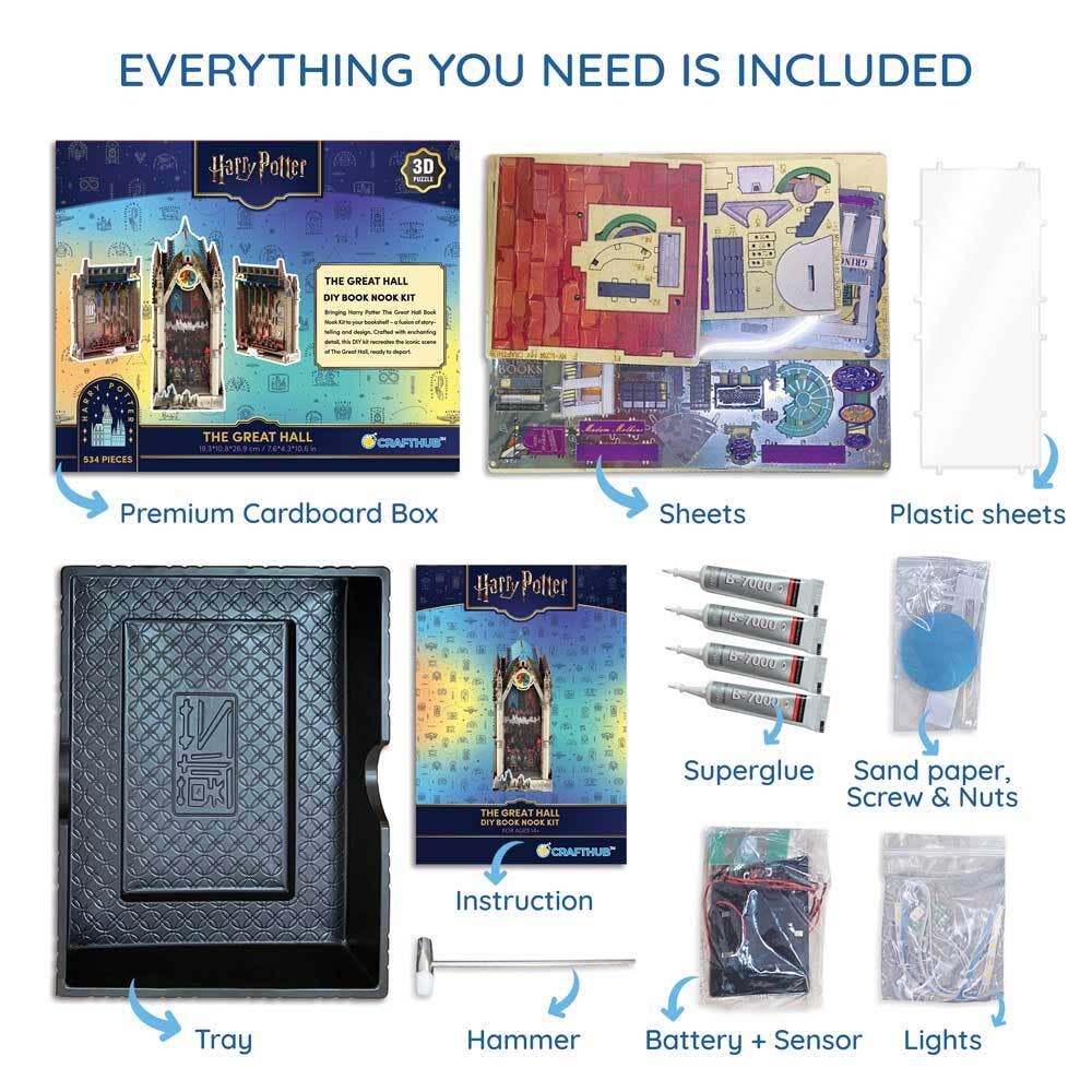 Crafthub - Wholesale DIY Craft Kit - Harry Potter: The Great Hall - DIY Book Nook Kit9
