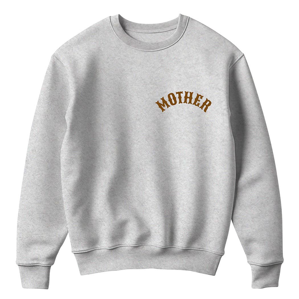 Fashion City - Wholesale Graphic Sweatshirt - Women's - MOTHER Text Logo Print Fleece Sweatshirt0