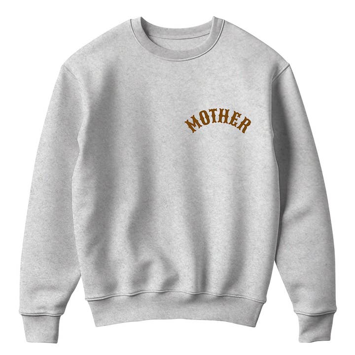 Fashion City - Wholesale Graphic Sweatshirt - Women's - MOTHER Text Logo Print Fleece Sweatshirt