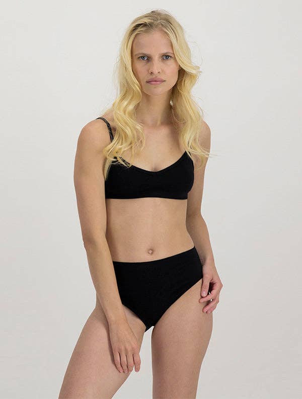 Black Ebony Mina bra - Organic Cotton - Black-Ebony for wholesale on Faire3