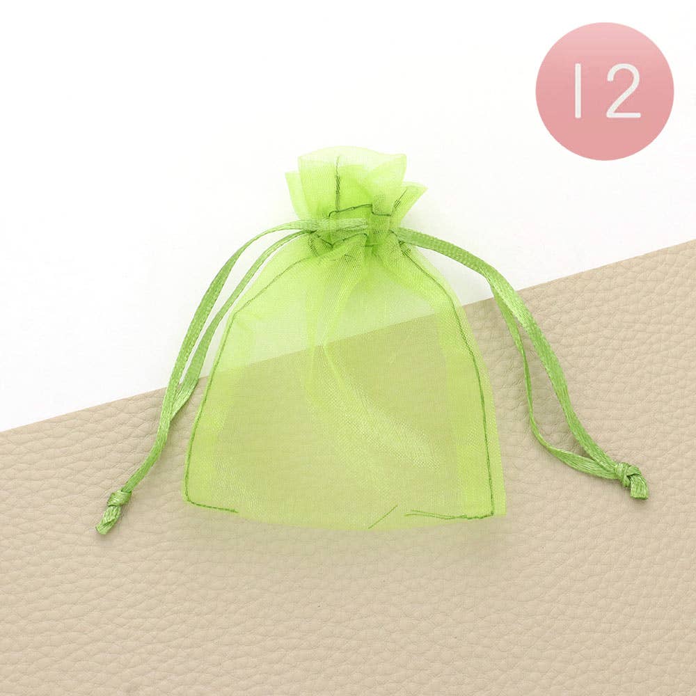 Sensibling Corp. – Großhandel Geschenktüten – 12 Stück, 7,6 x 8,9 cm Organza-Geschenkbeutel mit Band5