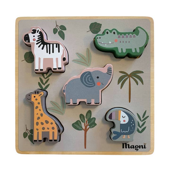 Magni | Montessori animal puzzle, FSC® 100% for wholesale by Magni ApS