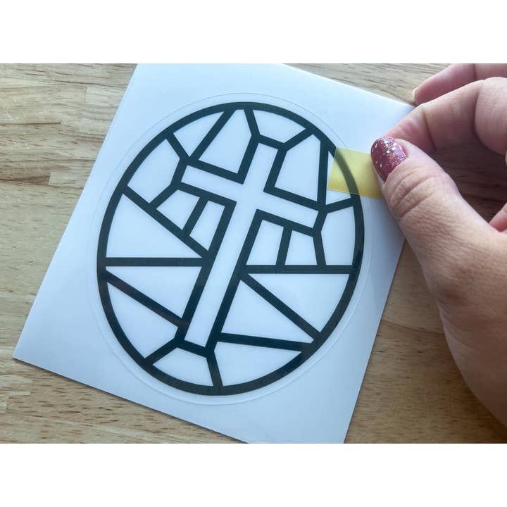 Calenlou Crafts - Wholesale DIY Craft Kit - Kids - Cross Suncatcher Sticker Craft Kit for Kids