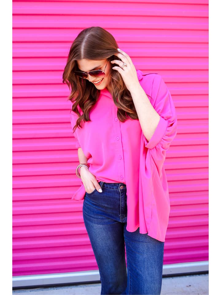 Jess Lea - Wholesale Button Down Shirt - Women's - Oakley Oversized Top4