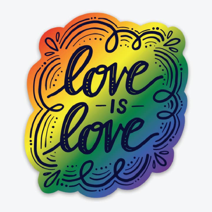 Love is Love Sticker for wholesale by Lettering Works