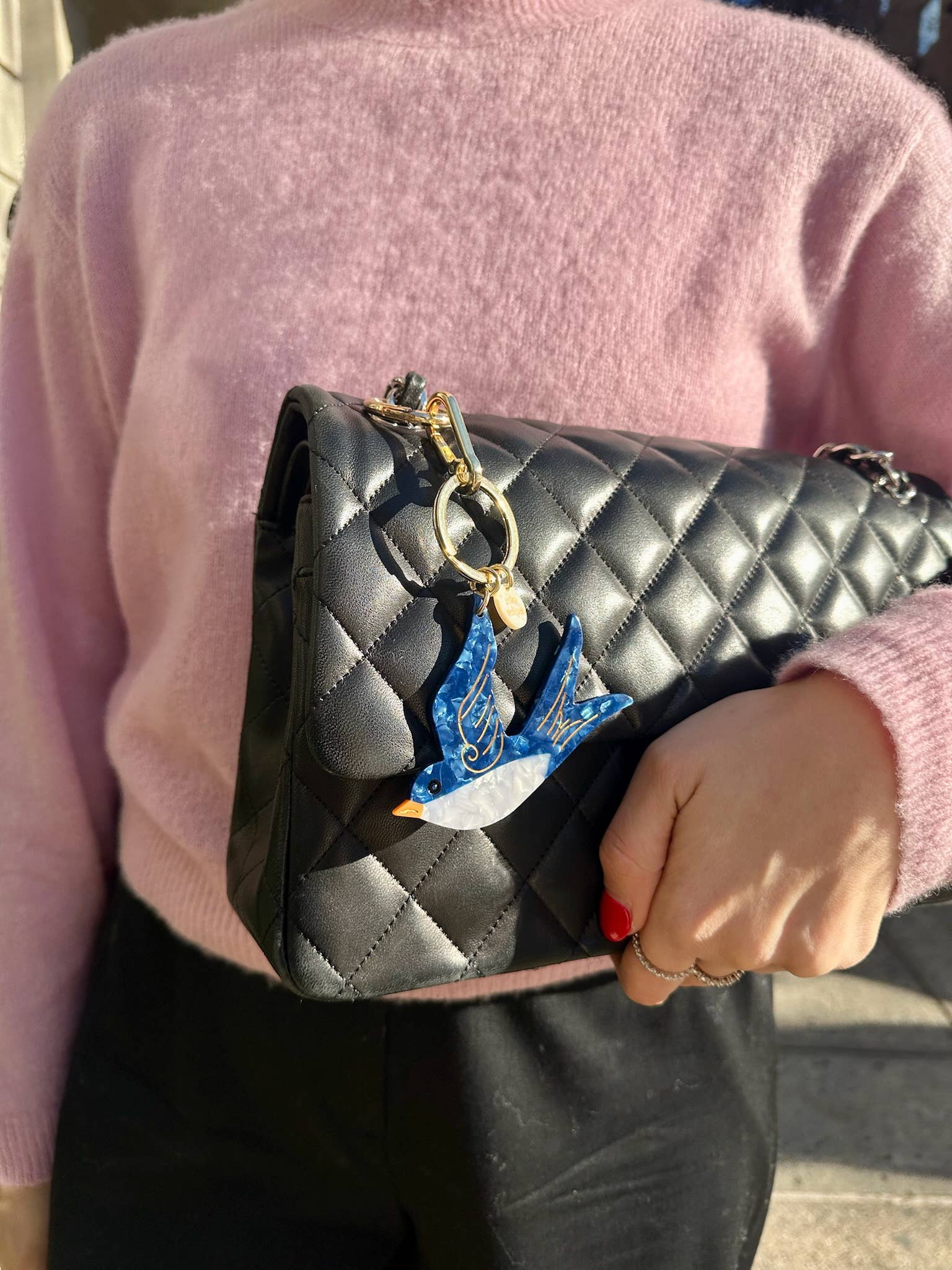 Solar Eclipse - Wholesale Keychain - Women's - Hand-painted Swallow Bird Bag Charm + Keychain2