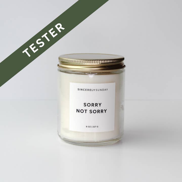 Sorry Not Sorry Tester Candle Refill | Inspired by Diptyque for wholesale by Sincerely Sunday
