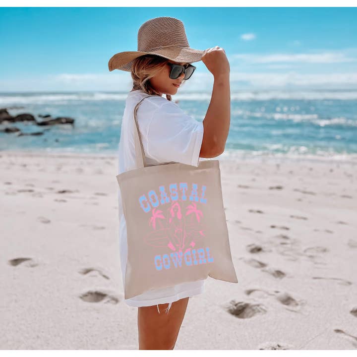 Coastal Cowgirl, Coastal Tote Bag, Trendy, Preppy, Cowgirl for wholesale by Bash