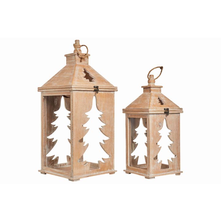 Set mit 2 Tannenbaum-Laternen #899 für den Großhandel von CP INTERNATIONAL