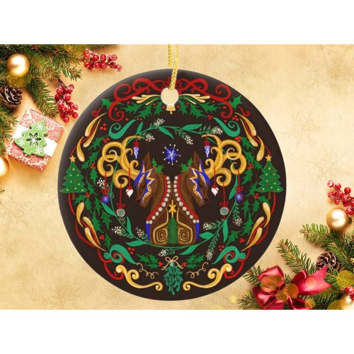 Primitive jule-rensdyr fra Toyland juletræspynt for engroshandel hos RiverWood Forest