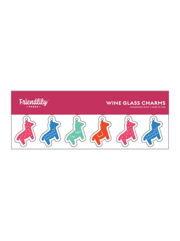 Acrylic Wine Charms, Pinatas for wholesale by Friendlily Press