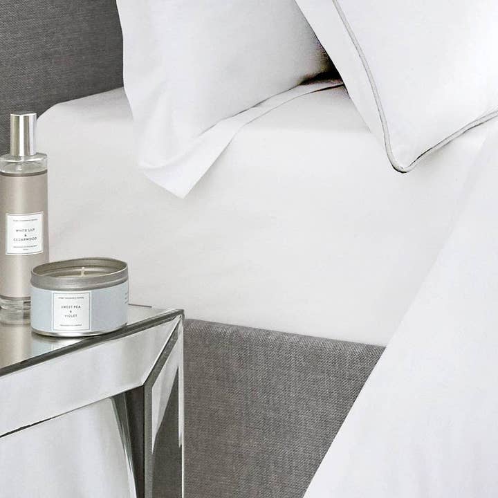 200TC 100% Cotton Fitted Sheets Opt Pillowcases in White for wholesale on Faire4