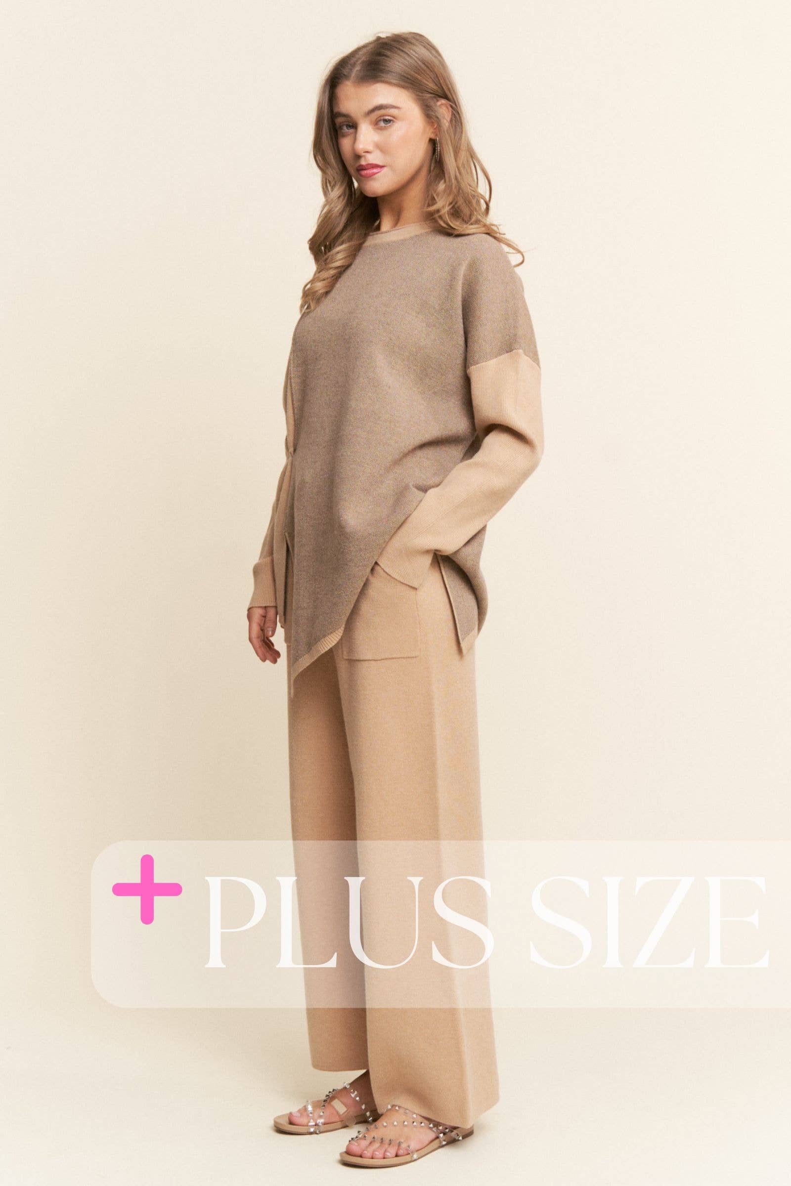 J.NNA - Wholesale Top & Pant Set (NOT Loungewear) - Women's - Soft Knit 2PC Set Long Sleeve Top & Bottoms S-L/1X-3X9